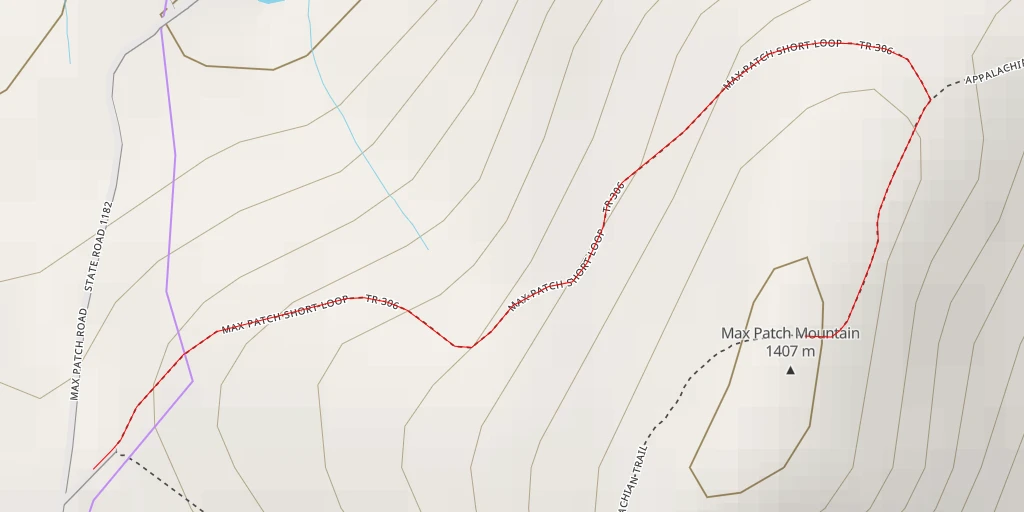 Map of the trail for AI - Max Patch Mountain