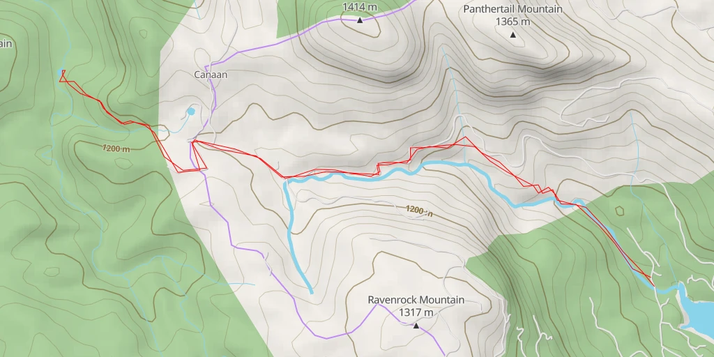 Carte de l'itinéraire :  Little Green Trail - Little Green Trail