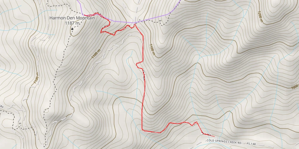 Map of the trail for AI - Hawks Roost