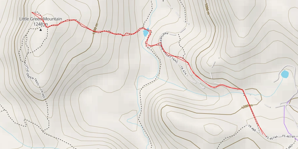 Map of the trail for AI - Tranquility Point