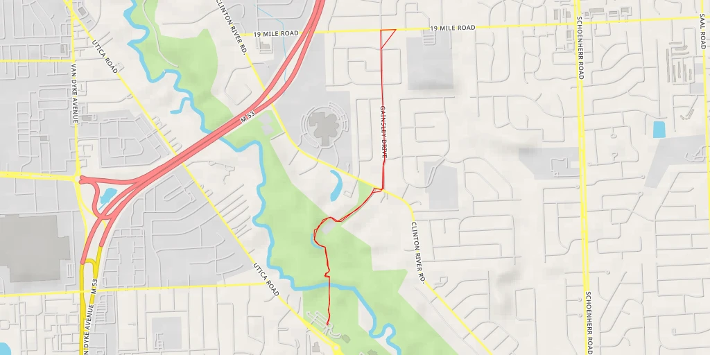 Map of the trail for 19 Mile Road