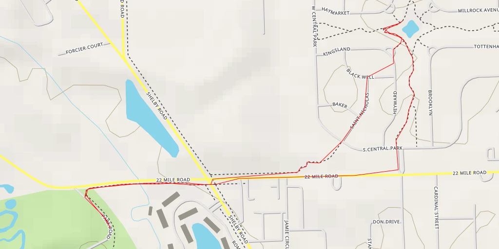 Map of the trail for Whitehall