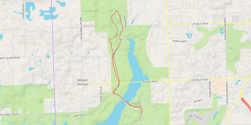 Map of the trail for Landscape/Habitat Trails