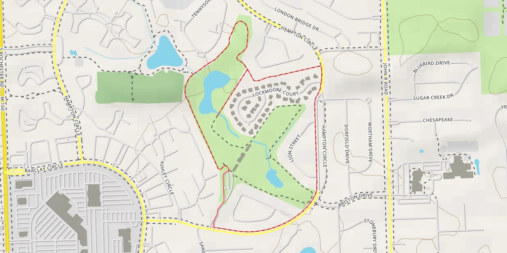 Map of the trail for Hampton Golf and Country Club - Club Drive