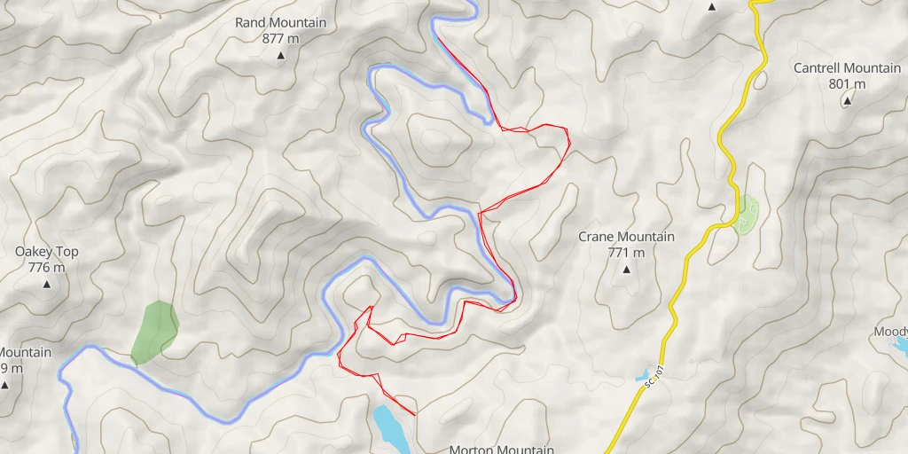 Carte de l'itinéraire :  Foothills/Chattooga Trail - Foothills/Chattooga Trail