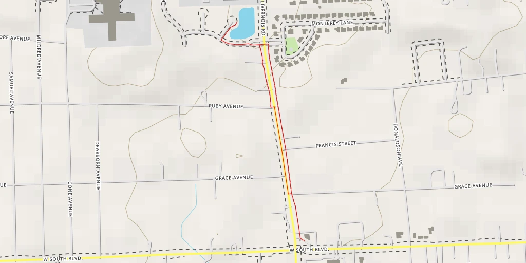 Map of the trail for Brompton Court