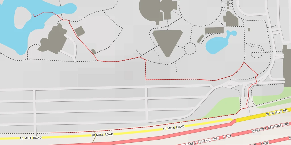 Map of the trail for Cotton Family Wetlands Boardwalk - Huntington Road