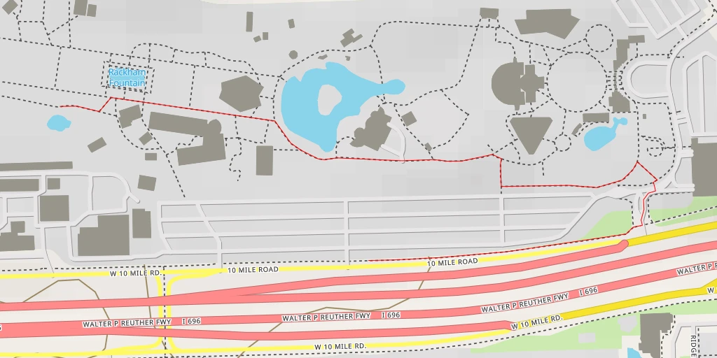 Map of the trail for South American Animals - West 10 Mile Road