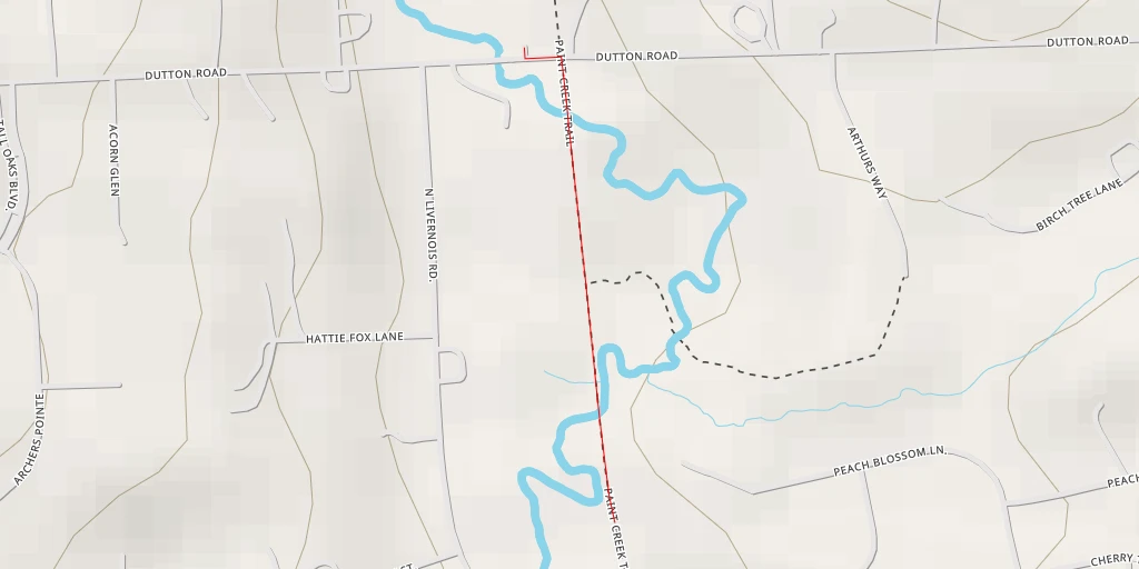 Map of the trail for Paint Creek Trail - Paint Creek Trail