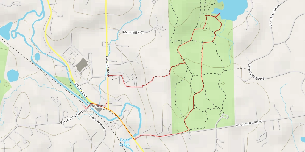 Carte de l'itinéraire :  West Gunn Road