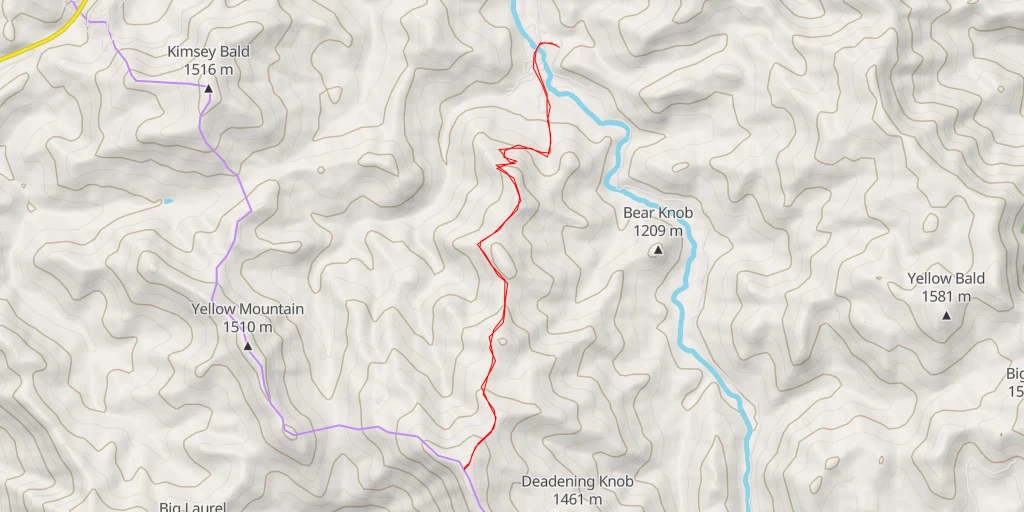 Map of the trail for Standing Indian