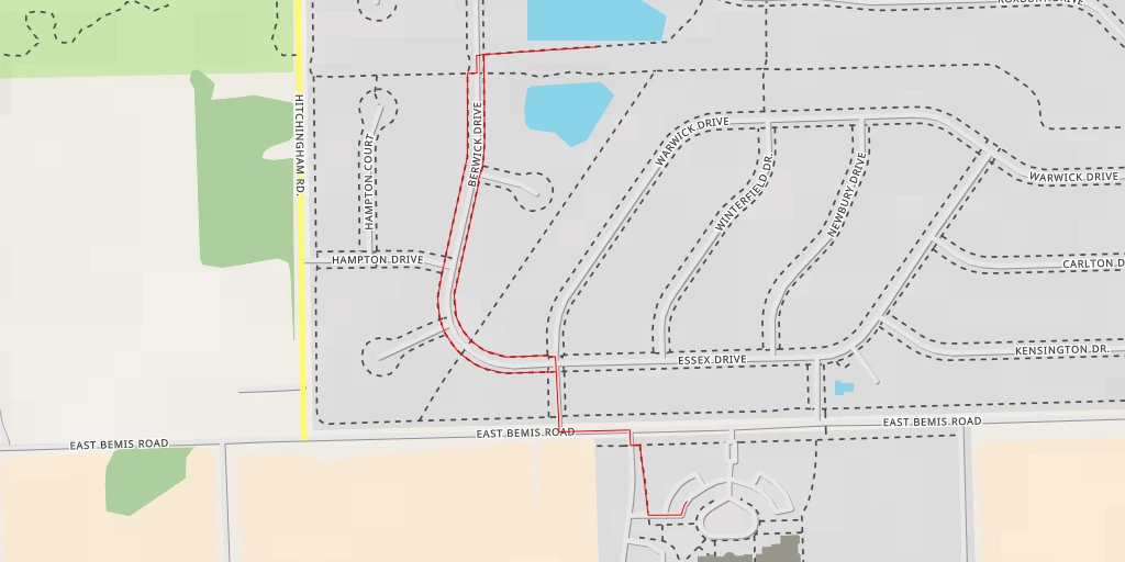 Map of the trail for Houston Court