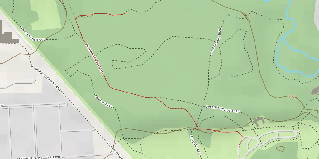 Map of the trail for AI - Unmapped Fire Trail