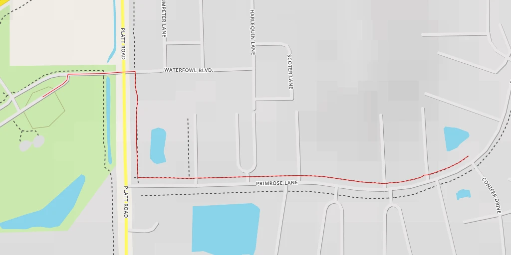 Map of the trail for Primrose Lane