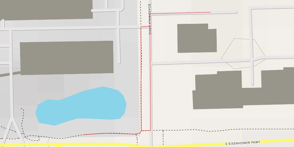 Map of the trail for East Eisenhower Parkway - Ann Arbor