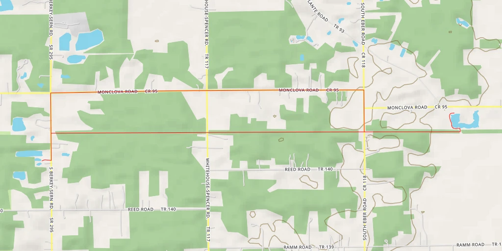 Map of the trail for South Berkey-Southern Road - South Berkey-Southern Road