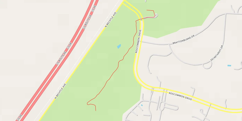 Map of the trail for Windy Knoll Golf Club - Roscommon Drive - Springfield