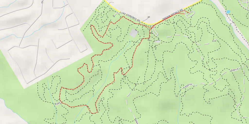 Map of the trail for 1064 - Harris Greenway Trail