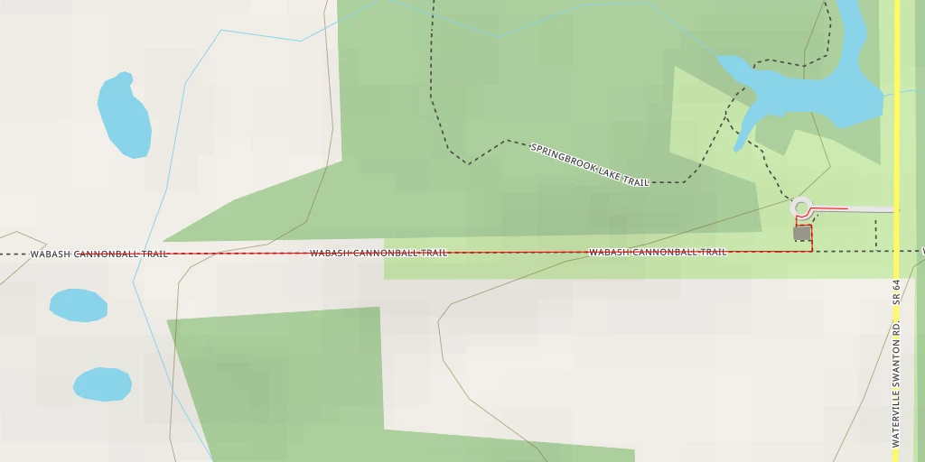 Carte de l'itinéraire :  Wabash Cannonball Trail (North Fork) - Wabash Cannonball Trail (North Fork)