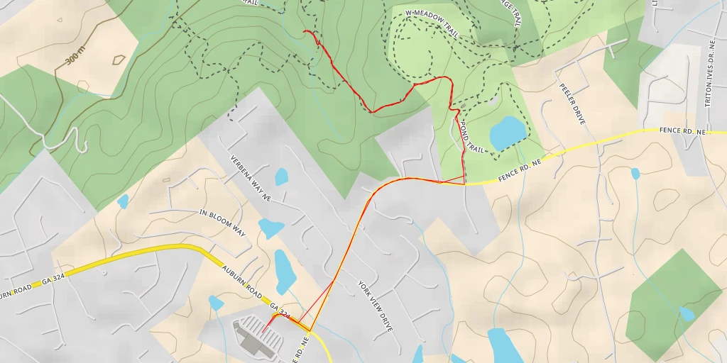 Map of the trail for Ravine Loop Trail