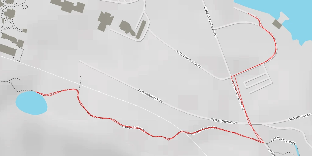 Map of the trail for Cherokee Trail