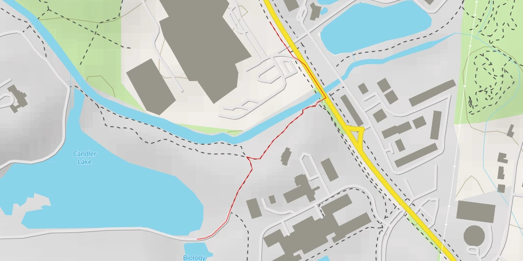 Map of the trail for Biology Pond