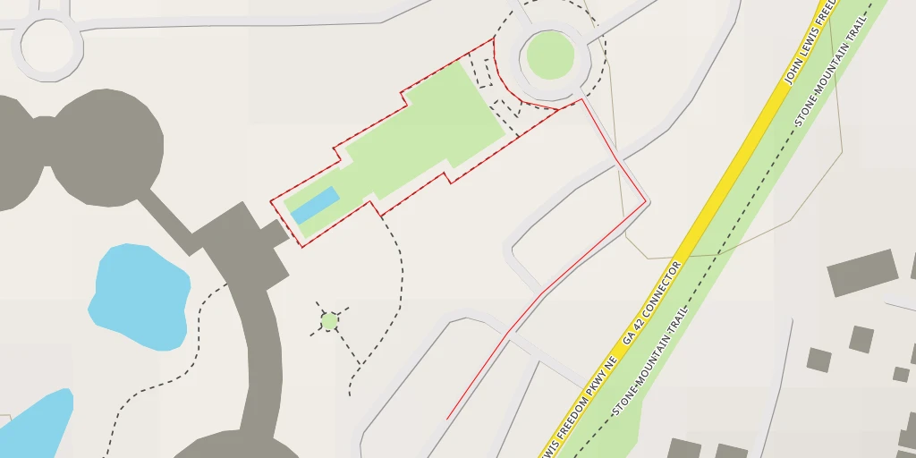 Map of the trail for Carter Presidential Library - John Lewis Freedom Parkway Northeast - Atlanta