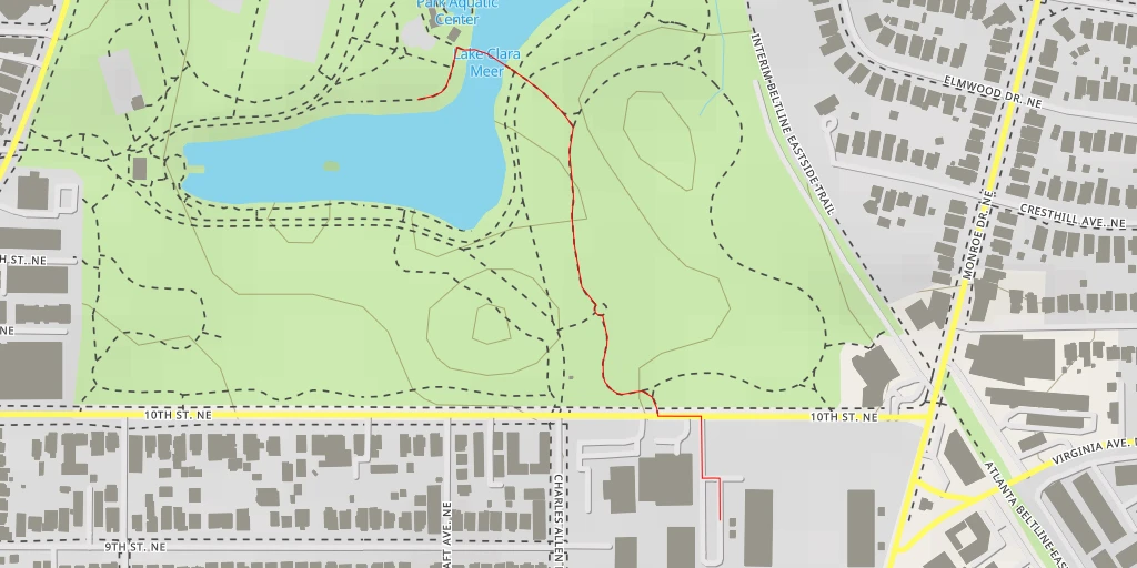 Map of the trail for Lake Clara Meer