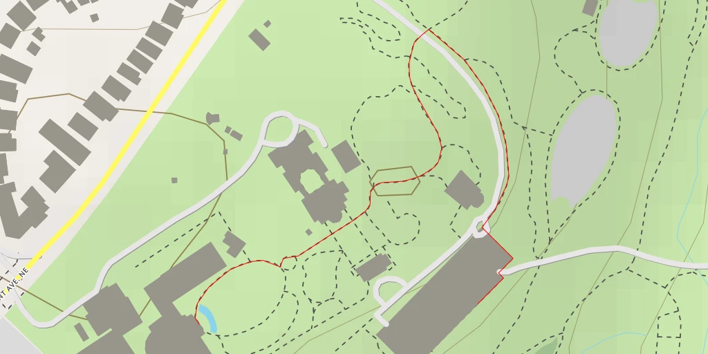 Map of the trail for Atlanta Botanical Garden - John Imlay Bridge - Atlanta