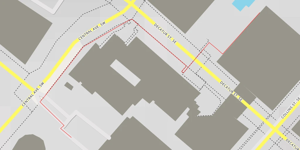 Map of the trail for Gilmer Street Southeast - Atlanta