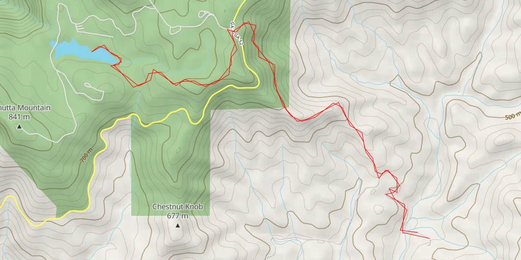 Map of the trail for Fort Mountain Lake