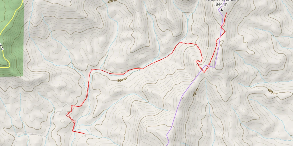 Map of the trail for Tatum Mountain