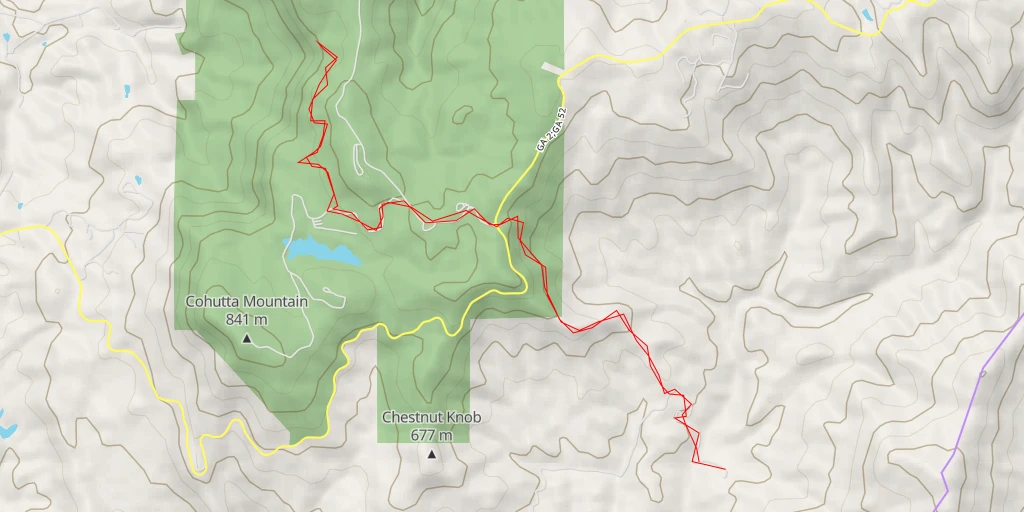 Map of the trail for Gahuti