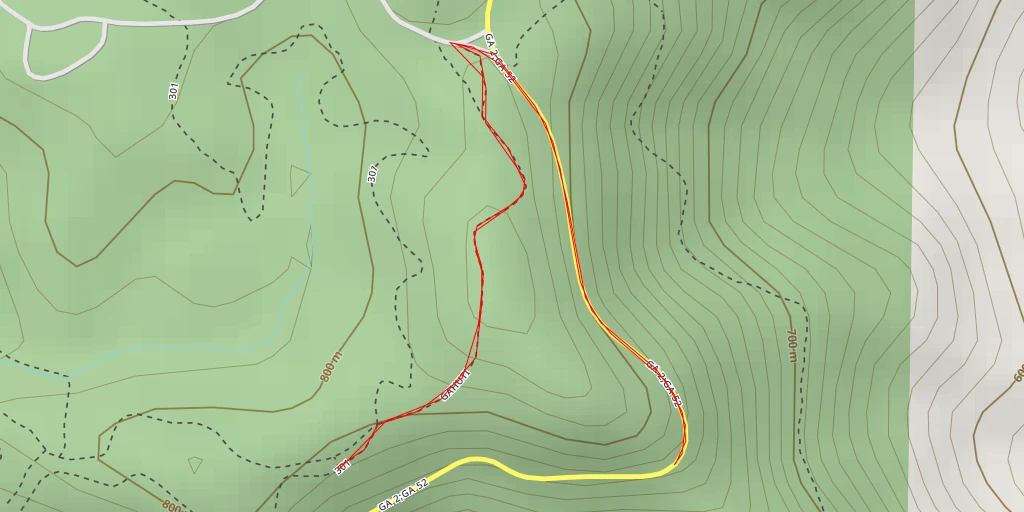 Carte de l'itinéraire :  Gahuti