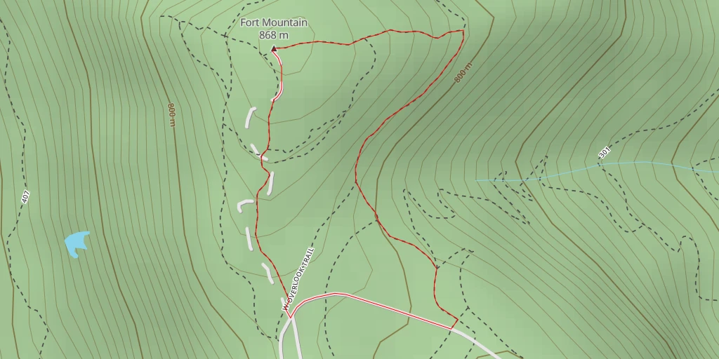 Carte de l'itinéraire :  Fort Mountain