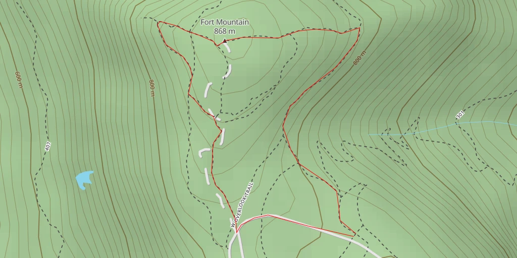 Map of the trail for West Overlook