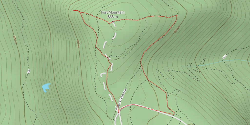 Map of the trail for West Overlook