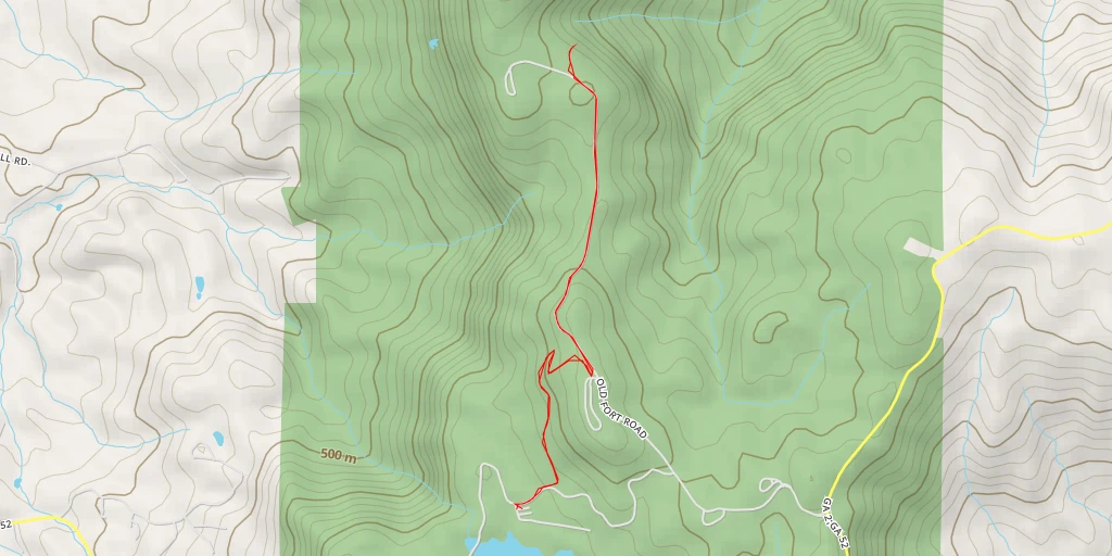 Map of the trail for Cool Springs Overlook