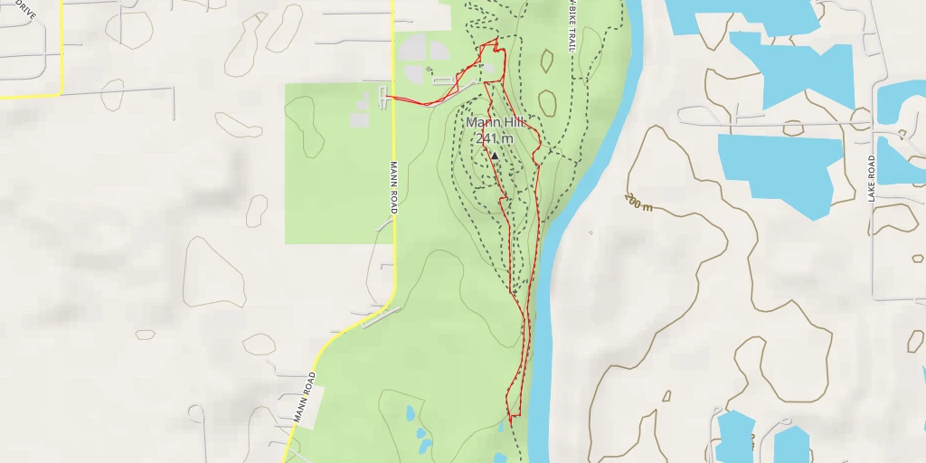 Map of the trail for Winding River Golf Course - Mann Road - Indianapolis