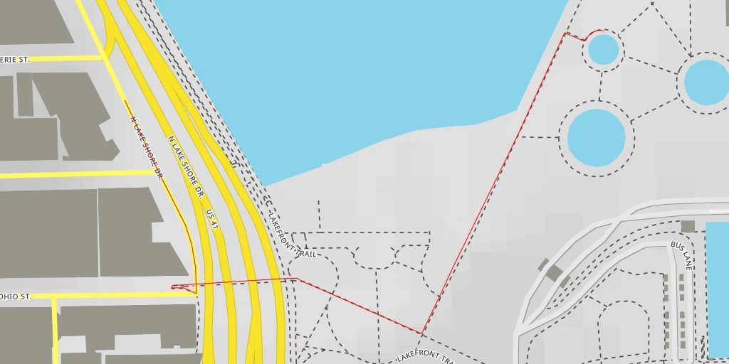 Carte de l'itinéraire :  Pool 3 - Lakefront Trail Connector - Chicago