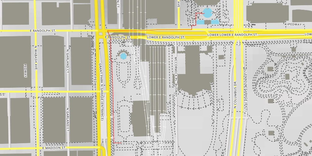 Carte de l'itinéraire :  Pedway - Chicago