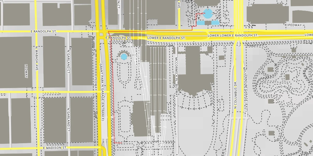 Carte de l'itinéraire :  Pedway - Chicago