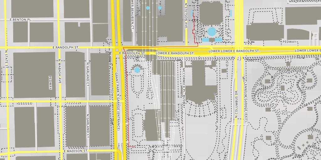 Carte de l'itinéraire :  North Stetson Avenue - Chicago