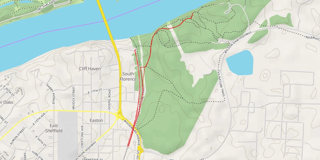 Map of the trail for Rockpile Trail