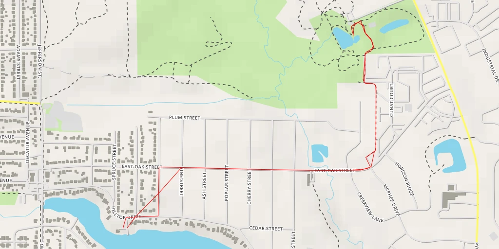 Map of the trail for Mulberry - Main Fen Trail