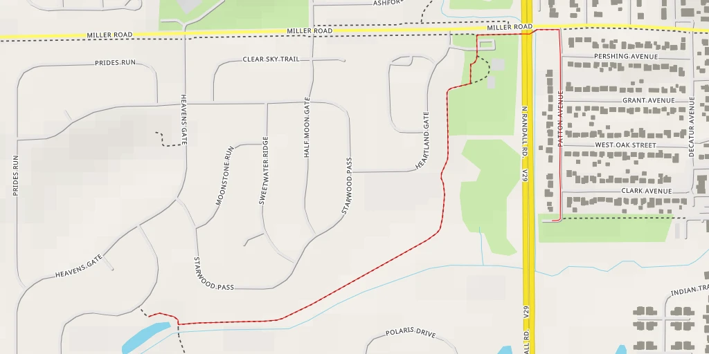 Map of the trail for Heavens Gate