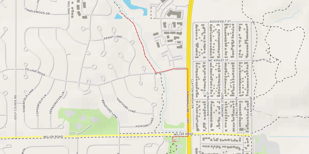 Map of the trail for Grand Canyon Circle