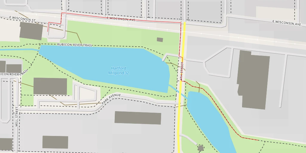 Map of the trail for East Sumner Street