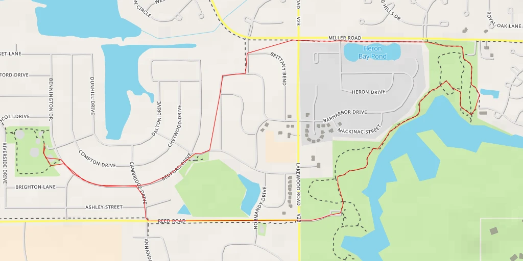 Map of the trail for Larkspur Lane