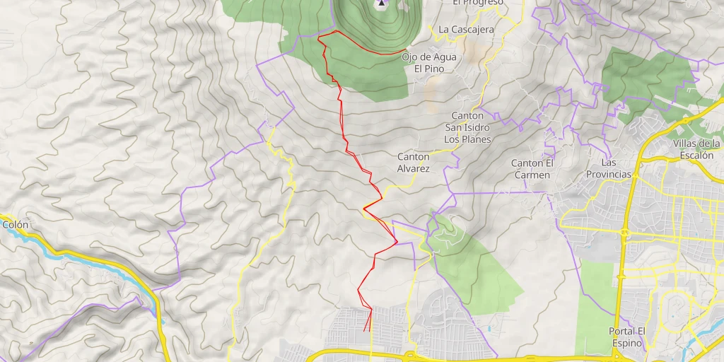 Carte de l'itinéraire :  Mirador